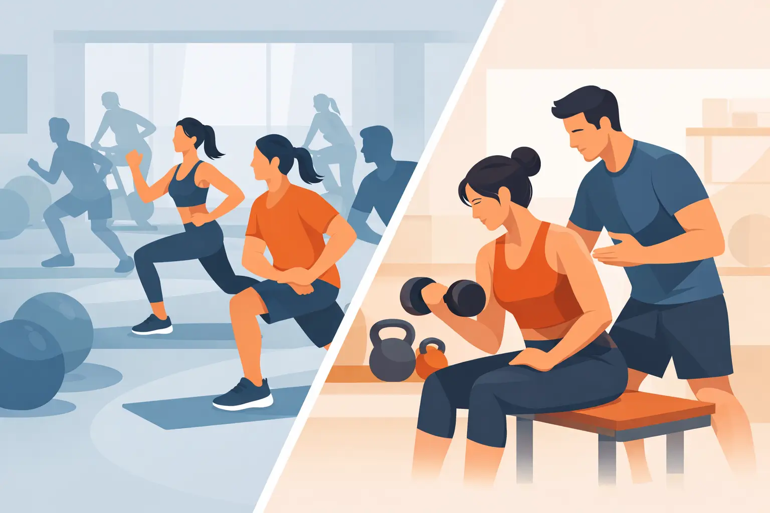 Clases grupales o entrenamiento personal