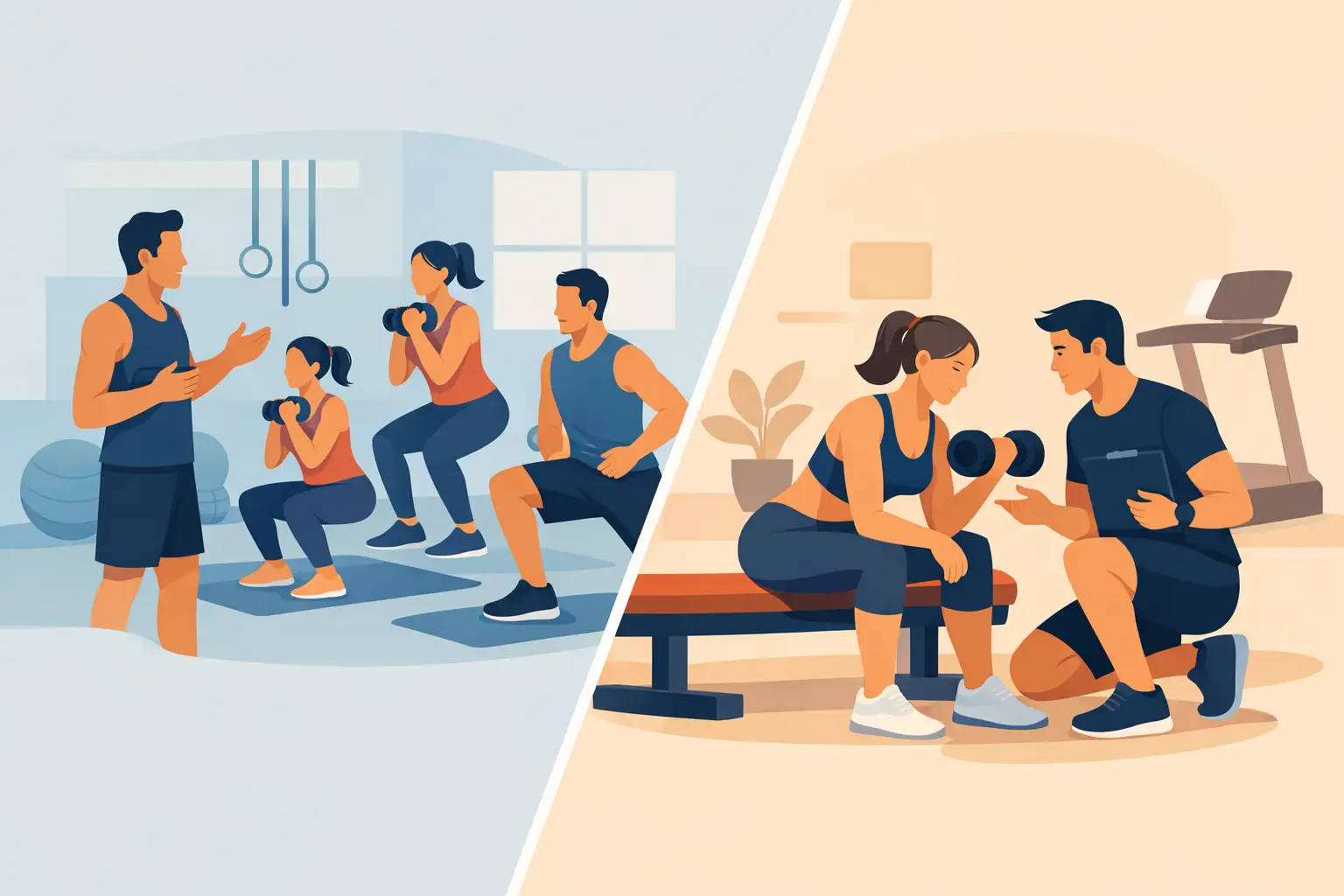 Entrenamiento grupal vs personal: cuál elegir